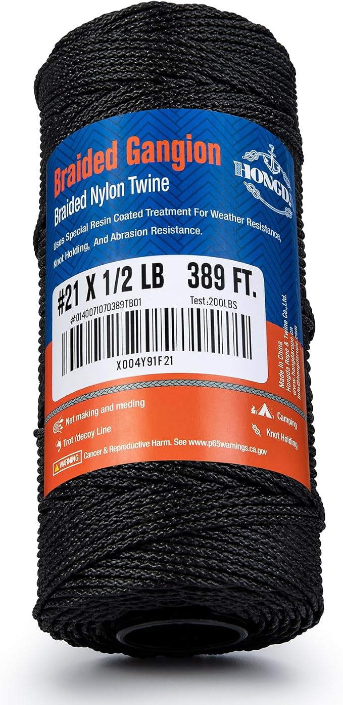 HONGDA #21 Braided Bank Line Twine, Braided Nylon String, 389 Feet Bank Line - Image 3