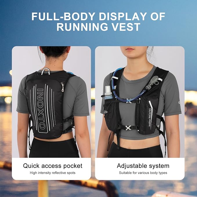 INOXTO Running Hydration Vest Backpack, Lightweight Insulated Pack - Image 5