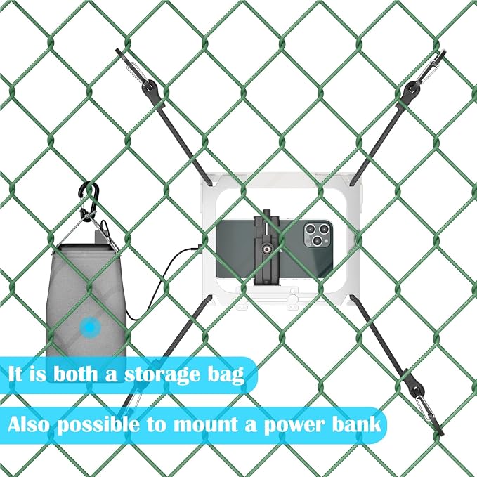 Cell Phone Fence Mount with Shade, Game Recording Mounting Kit Works with - Image 3