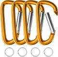 sprookber 4" & 5" Extra Large Aluminum Carabiner D Ring, Caribeener Clips by Sprookber
