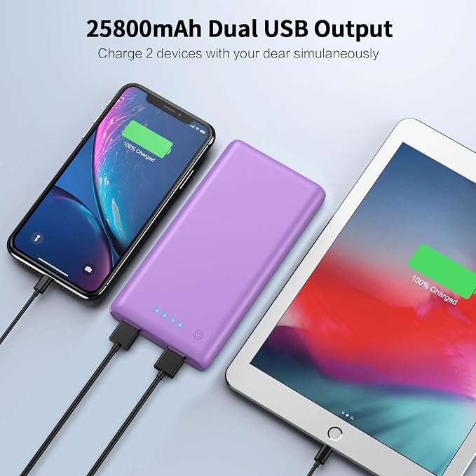 Ekrist Portable Charger Power Bank 25800mAh, Ultra-High Capacity Fast Phone - Image 7