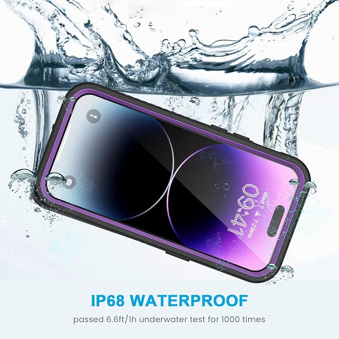 Lanhiem for iPhone 14 Pro Case, IP68 Waterproof Dustproof Shockproof - Image 2