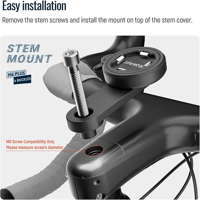 sincetop Bike Phone Mount, Mountain Bicycle Stem Cap Phone Holder, Universal - Image 3