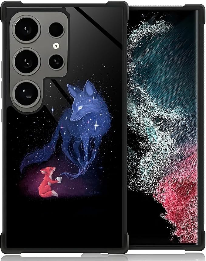 for Samsung Galaxy S24 Ultra Case, Galaxy Fox Wolf Pattern Graphic Design Girl by FKBRCL4U