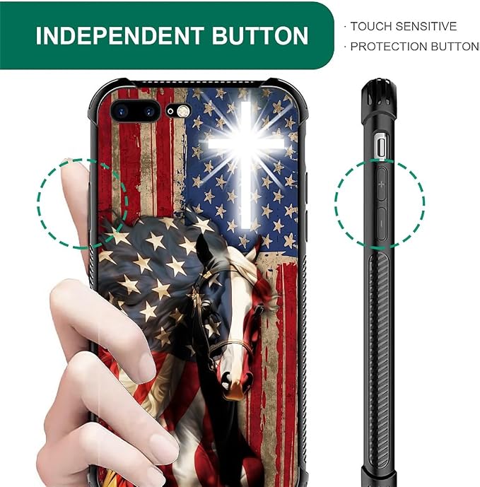 Case for iPhone 7 Plus/8 Plus, Soft Silicone Hard Acrylic for Shock Protection - Image 6