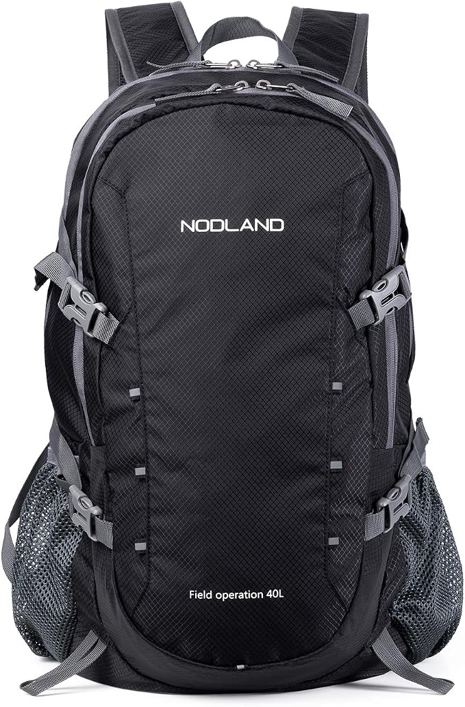 NODLAND Lightweight Backpack Travel 40L Foldable Water-Resistant Daypack by SHARKBOROUGH