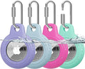 AirTag Holder with 304 Carabiner, 4 Pack IPX8 Waterproof Shockproof PC Hard Case by HOME