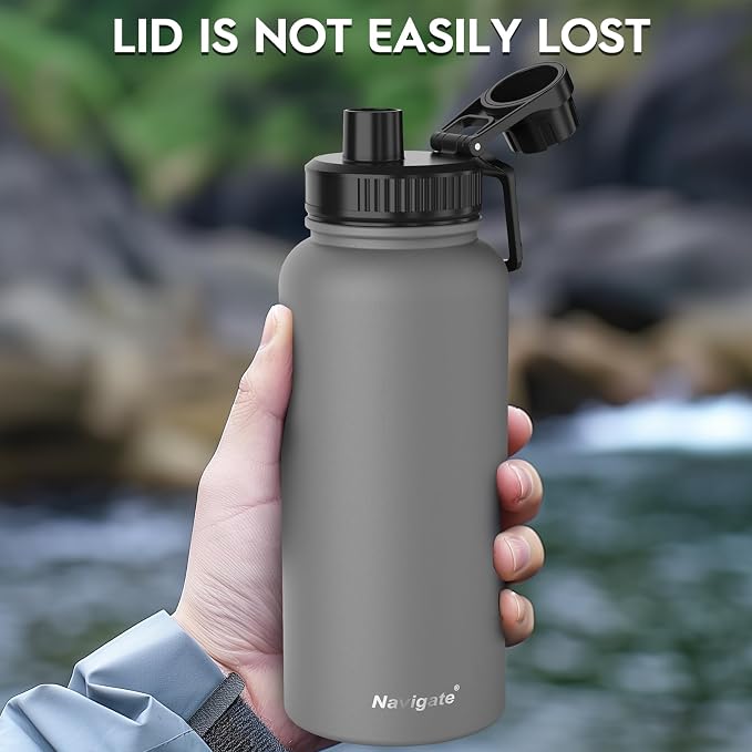 Navigate 32 oz Insulated Stainless Steel Sports Water Bottle - Image 6