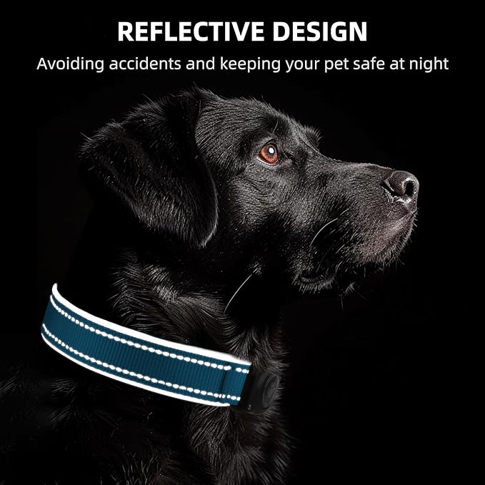 AirTag Dog Collar, IP68 Waterproof Air Tag Dog Collar Holder, Reflective - Image 6