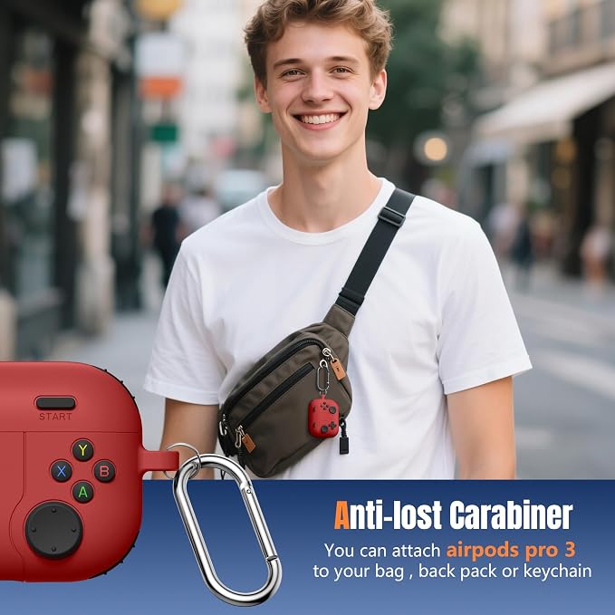 Getino Game Case for AirPods Pro 3 Case 2025, Shockproof Silicone Cover for - Image 8