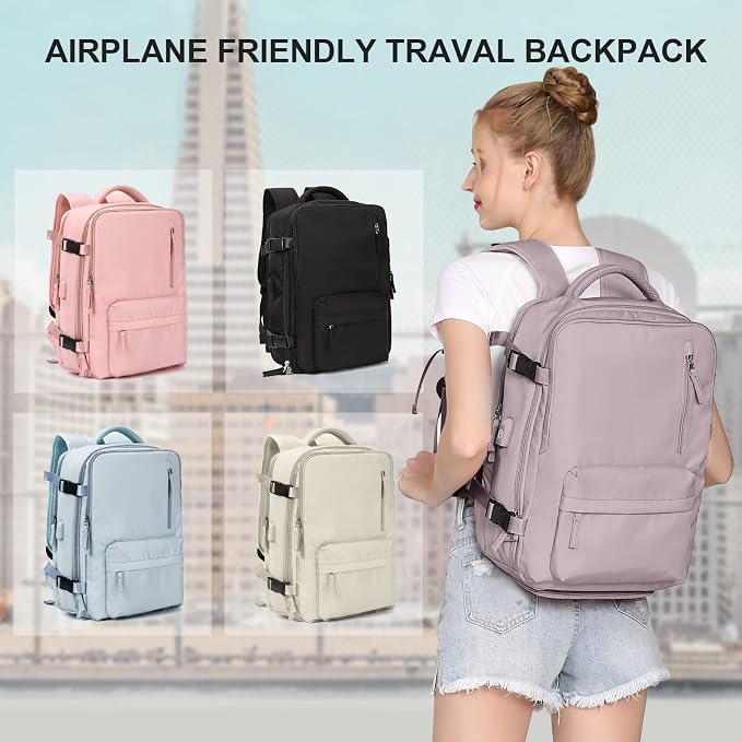 WONHOX Large Travel Backpack Carry on Flight Approved Laptop Work Business - Image 8