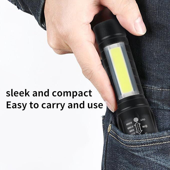 5 Pack Mini Small Pocket LED Flashlight USB-C Rechargeable High Lumens Bright - Image 5