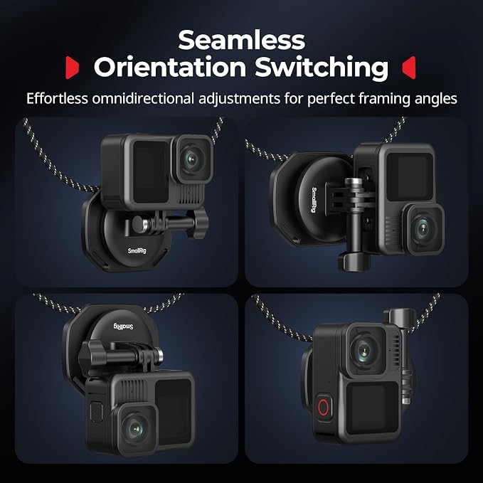 SMALLRIG Magnetic Neck Mount for Action Cameras, Quick Release Chest Mount - Image 5