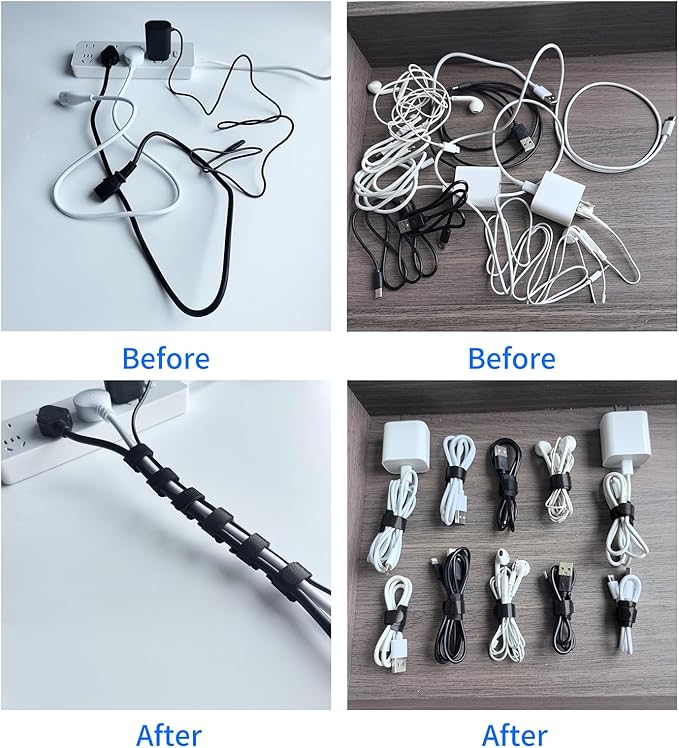 80 PCS 6 Inches Multi-Colour Reusable Cable Ties Cord Straps Multi-Purpose Wire - Image 4
