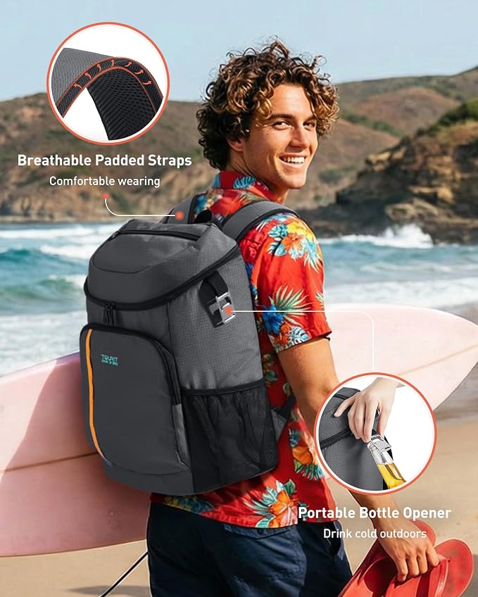 TOURIT Cooler Backpack Lightweight Insulated Backpack Cooler Leak-Proof - Image 7
