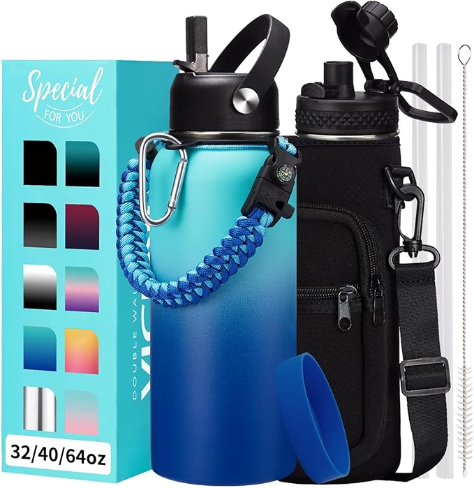 32oz/40oz/64oz Insulated Water Bottles by VICKNIY