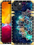 Compatible with iPhone 15 Case, Starry Sky Colourful Mandala Luxury Golden by Unknown