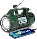 Emergency NOAA Weather Alert Radio FM/AM/SW, Hand Crank Radio Solar Powered by Rckskaya