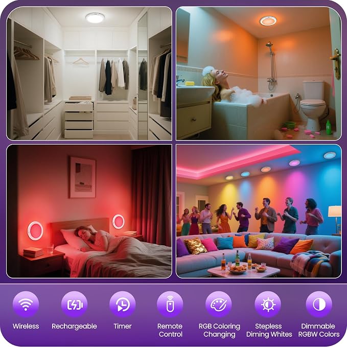 Motion Sensor Rechargeable Shower Light - Image 8