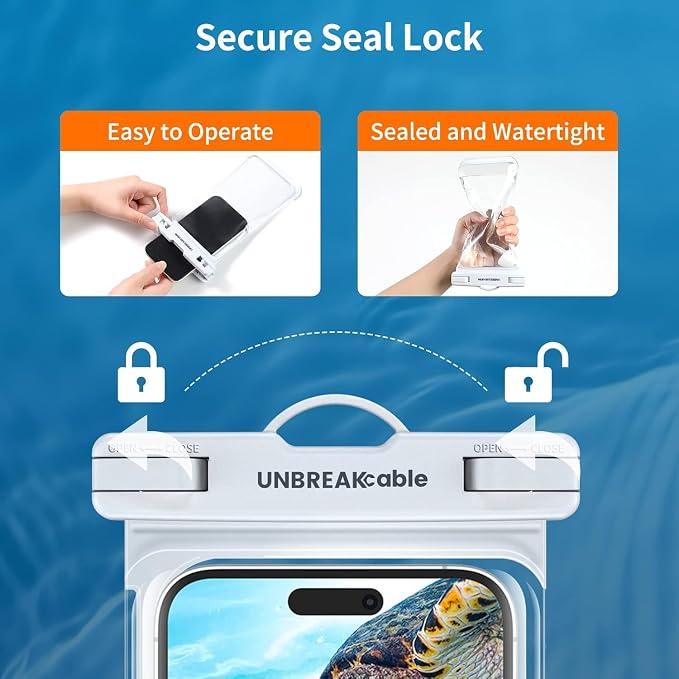 UNBREAKcable Waterproof Phone Pouch-2 Pack IPX8 Waterproof Phone Case - Image 6