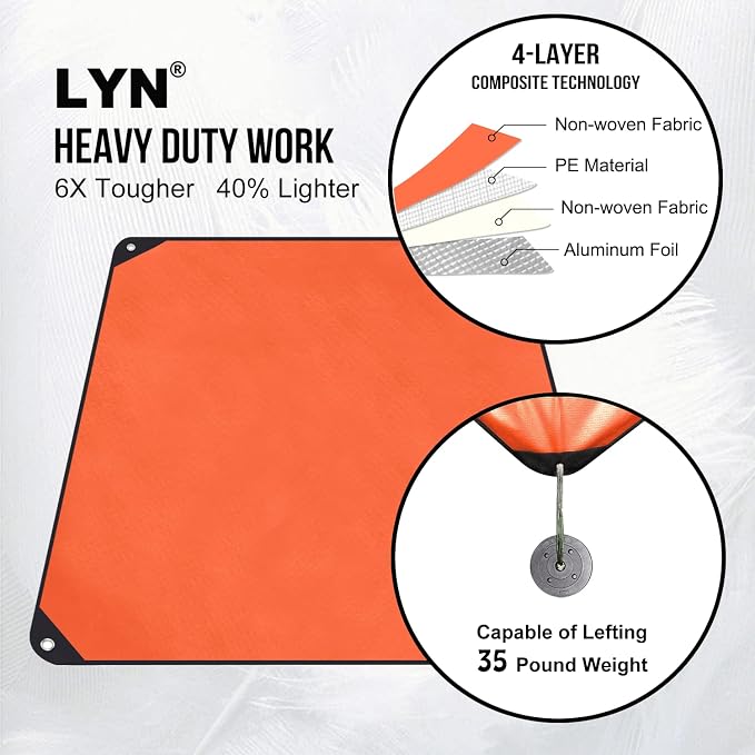 LYN Heavy Duty Emergency Blanket Survival Gear Waterproof Insulated Blanket - Image 3