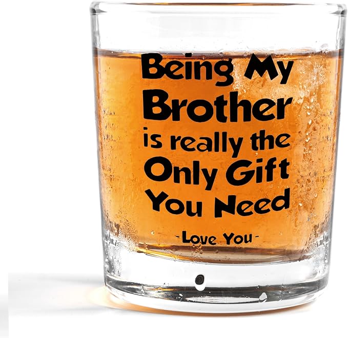 Nogrit Brother Gifts Whiskey Glasses 10 oz, Brothers Gifts by Nogrit