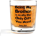 Nogrit Brother Gifts Whiskey Glasses 10 oz, Brothers Gifts by Nogrit
