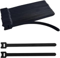 8 Inches Black Reusable Cable Ties, Cable Organizer, Cord Wrap and Hook Loop by Unknown