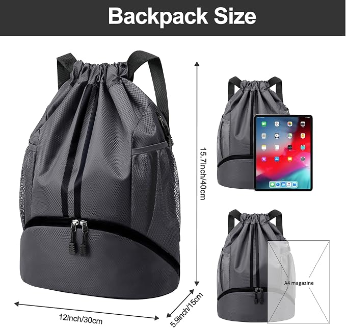 Hoedia Sports Drawstring Backpack - Image 2