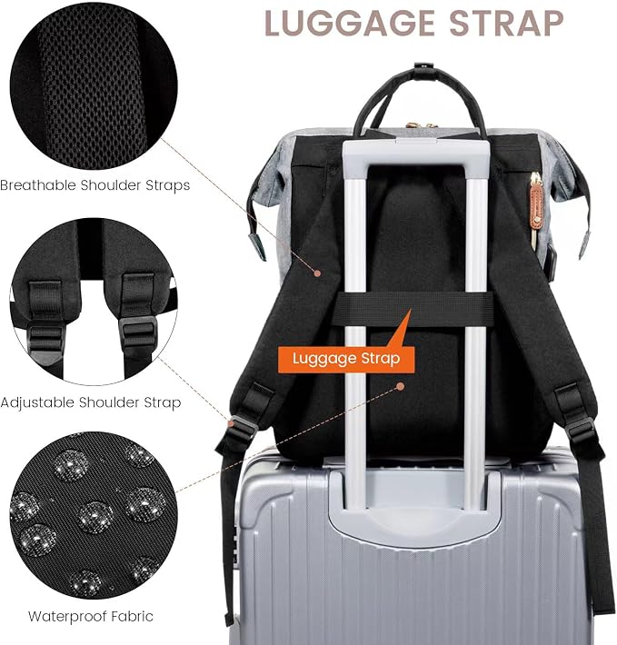 LOVEVOOK Laptop Backpack for Women, 15.6 Inch Work Business Backpacks Purse - Image 5
