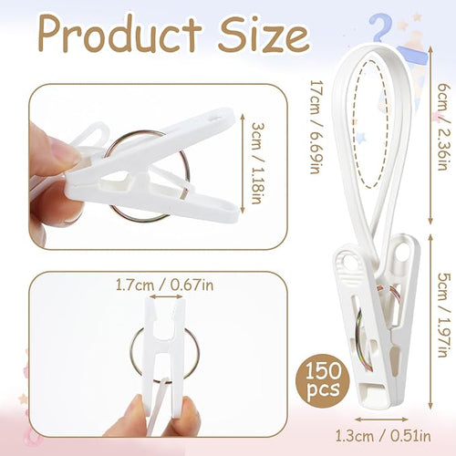 105 Pcs Multi-Purpose Laundry Hooks Hanging Clips Bulk - Image 2