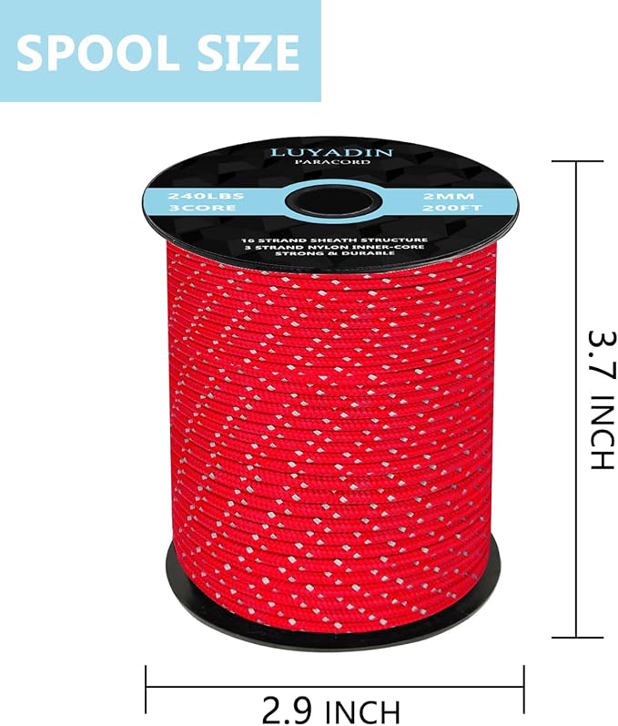 Reflective Paracord 240lb - Image 2