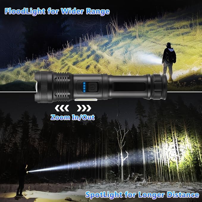 IkeeRuic 7Mode Flashlights High Lumens Rechargeable, LED Flashlight Rechargeable - Image 3