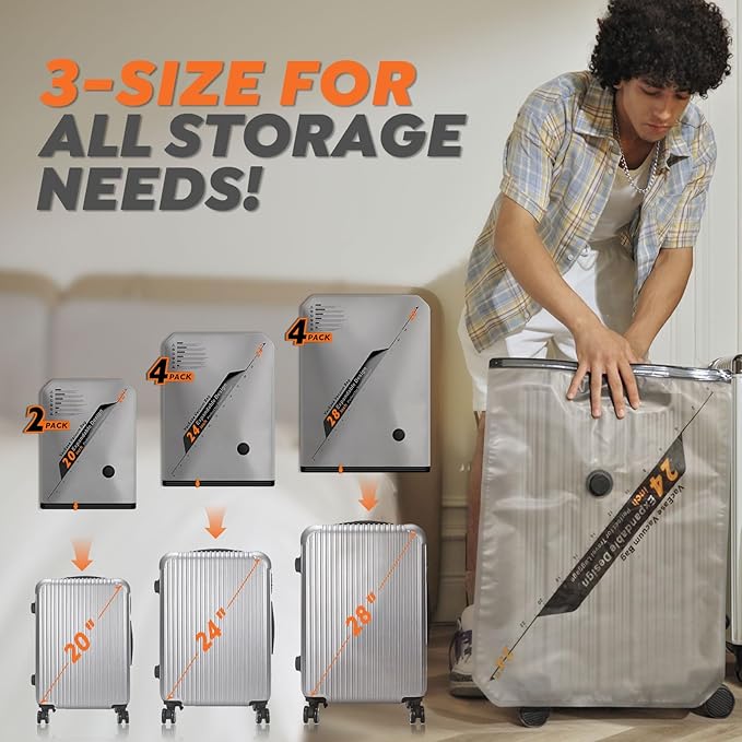Vacbird Rechargeable Wireless Pump Travel Storage Bags Set - Image 4