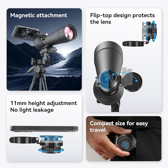 APEXEL Magnetic Telescope Phone Adapter - Image 3