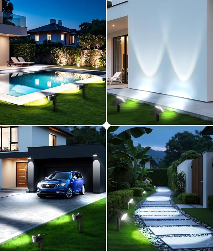 LETMY Solar Lights Outdoor Waterproof IP65, Solar Spot Lights Outdoor - Image 7