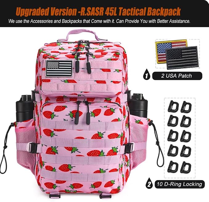 45L Tactical Backpack for Men Women, Military Assault Pack - Image 2