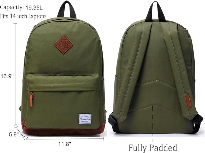 Backpack for Men Women, VASCHY Classic Water-resistant Lightweight Travel - Image 5
