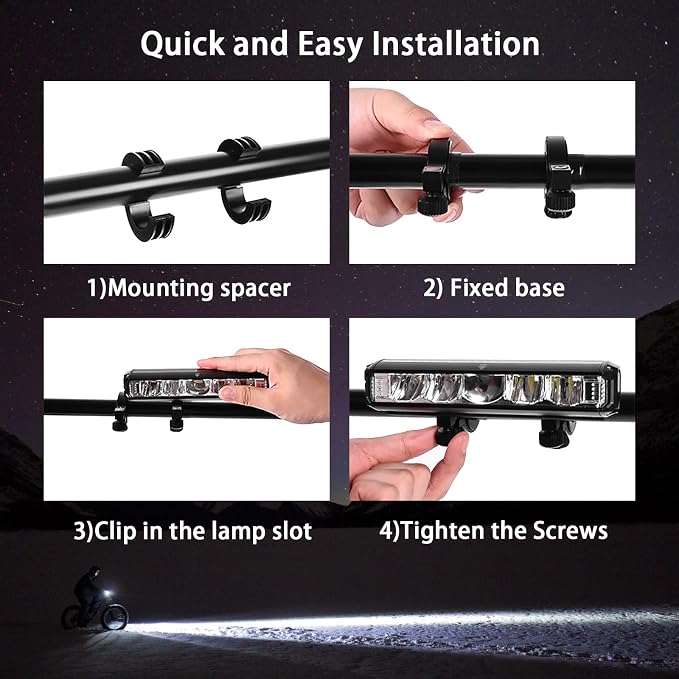 Suruid Super Bright LED Bike Light, USB Rechargeable Bicycle Headlight - Image 7
