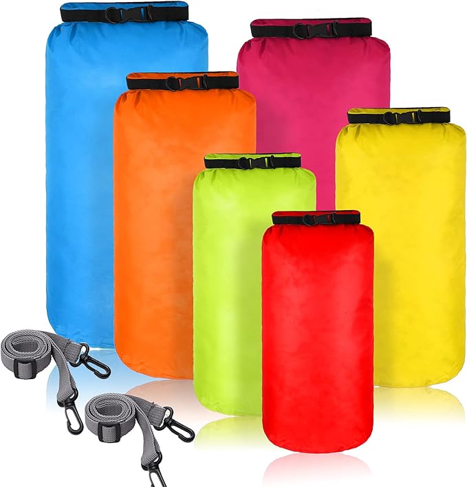 Shappy 6 Pcs Waterproof Dry Bag Set Ultralight Stuff Sack 20/15/10/8/5/3L by Shappy