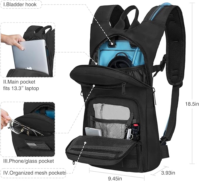 NOOLA 3L Hydration Backpack, Water Backpack - Image 2
