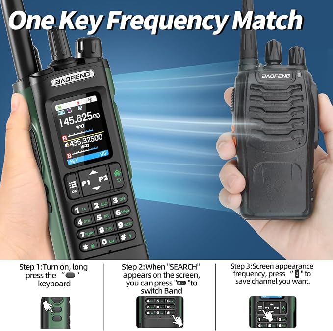 BAOFENG UV-32 Ham Radio Long Range 10W Rechargeable Walkie Talkies UV32 5RM K5 - Image 5