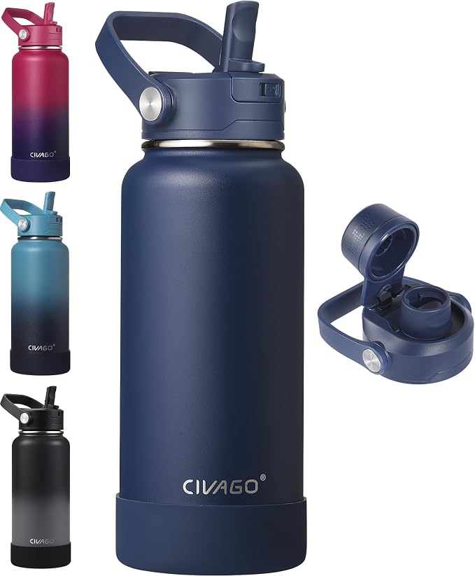 CIVAGO 32 oz Insulated Stainless Steel Water Bottle by CIVAGO