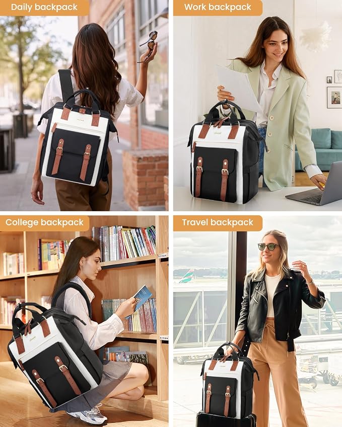 LOVEVOOK Laptop Backpack For Women, Teacher Work Computer Backpack - Image 2
