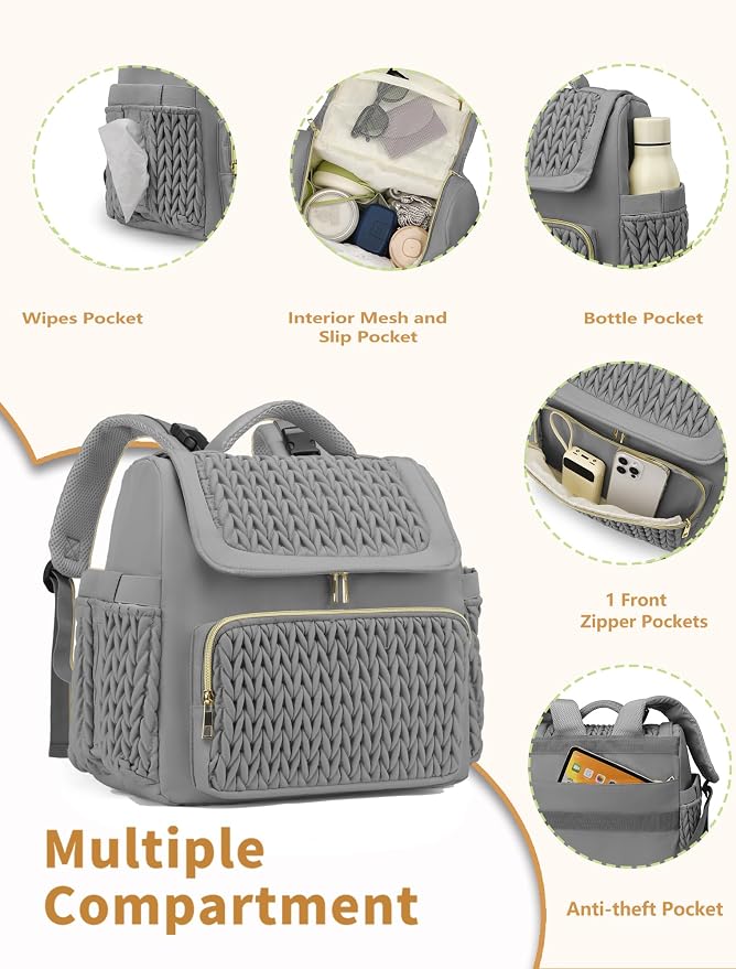 Awanhe Diaper Bag Backpack, Baby Bag - Image 8