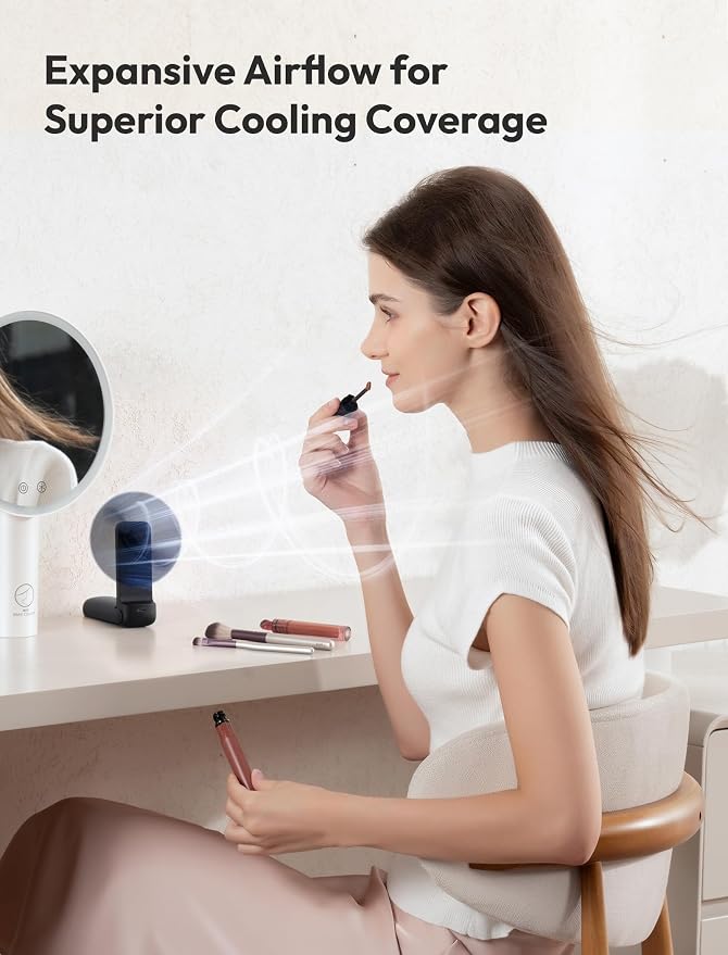 Aecooly Slim Portable Fan 2 Pack, Thin Handheld Fan, USB Rechargeable Mini - Image 5