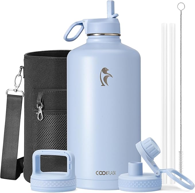 Coolflask 128 oz Gallon Water Bottle Insulated by Coolflask