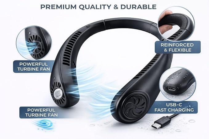 Portable Neck Fan, Bladeless Neck Fan - Image 5