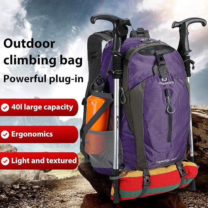 FENGDONG 40L Waterproof Lightweight Hiking, Travel Backpack - Image 3