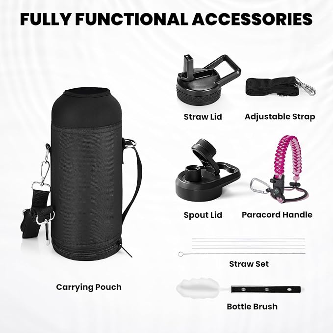 RAYMYLO Insulated Water Bottle 40 oz, Triple Wall Vacuum Stainless Steel - Image 6